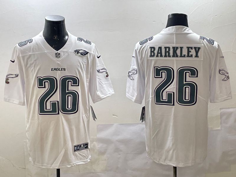 Men Philadelphia Eagles #26 Barkley White 2025 Nike Vapor Limited NFL Jersey style 5->philadelphia eagles->NFL Jersey